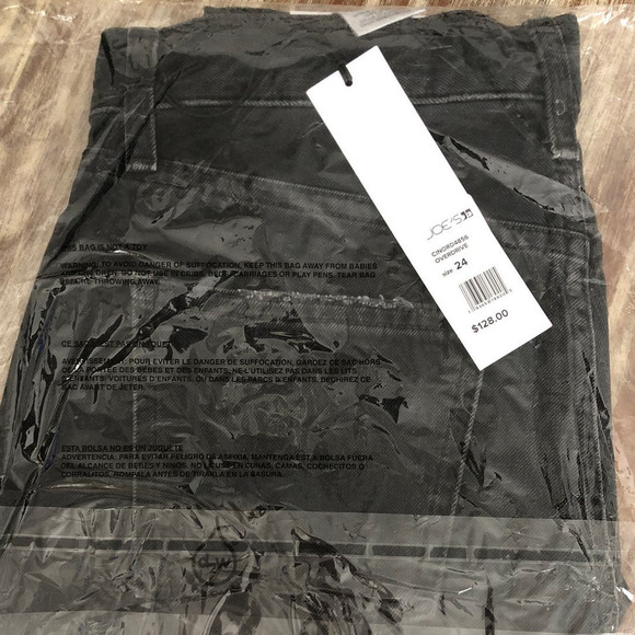 Joe's Jeans High Rise Vintage Shorts Cut Off Raw Hem Overdrive Black NWT Size 24 - Picture 5 of 7